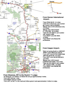 Rockin 7 Ranch Directions Map