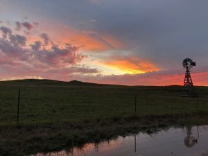 Wyoming Cattle Ranch Sunset